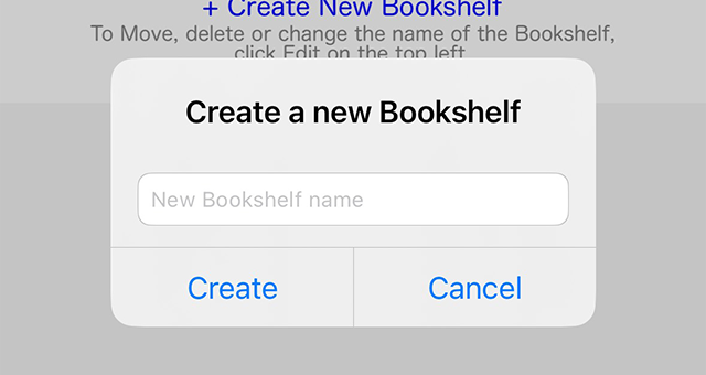 Enter the name of the bookshelf