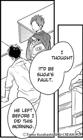 I thought it'd be Suga's fault.