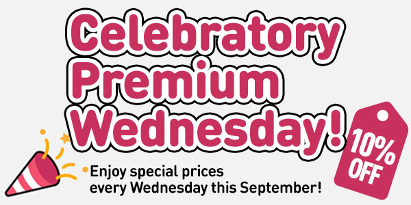 All available points except 500 points are 10% off on Wednesdays in September!