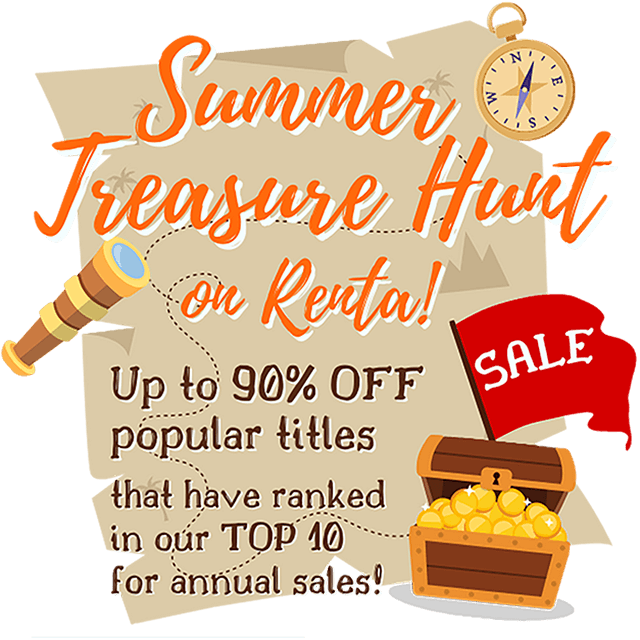 Summer Treasure Hunt on Renta! - Up to 90% OFF popular titles that have ranked in our TOP 10 for annual sales! -