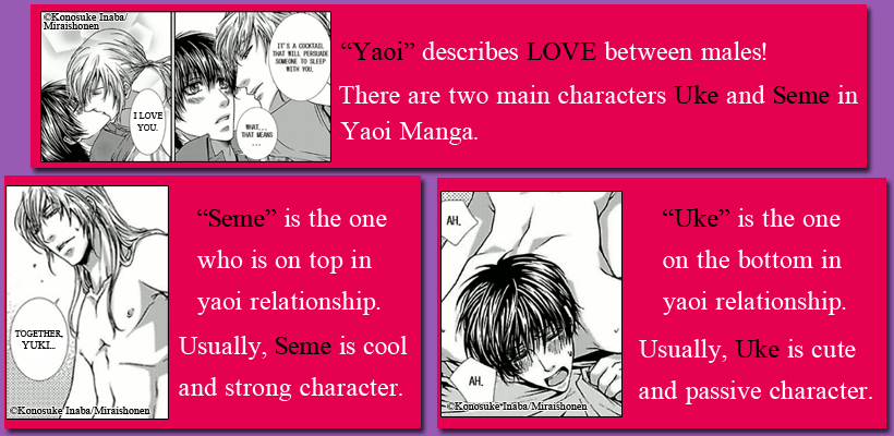 Special words for Yaoi Manga